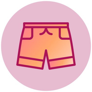 Şort. Web simgesi basit illüstrasyon