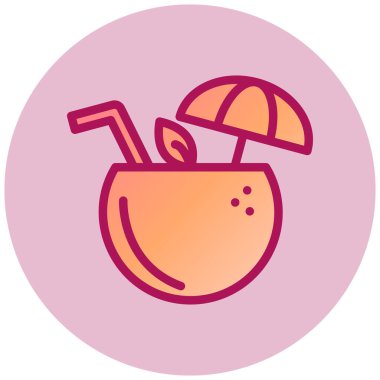 Kokteyl. Web simgesi basit illüstrasyon