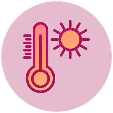 Termometre. Web simgesi basit tasarım