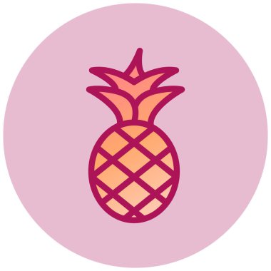 Ananas. Web simgesi basit illüstrasyon