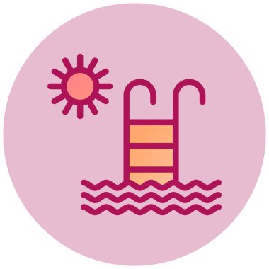 Su. Web simgesi basit illüstrasyon