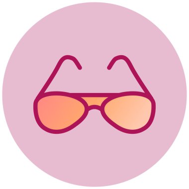 Gözlük. Web simgesi basit illüstrasyon