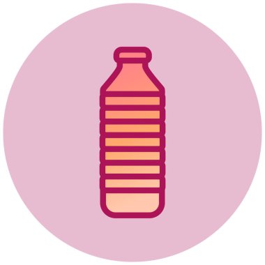 Benzersiz şişe simgesi, vektör çizimi