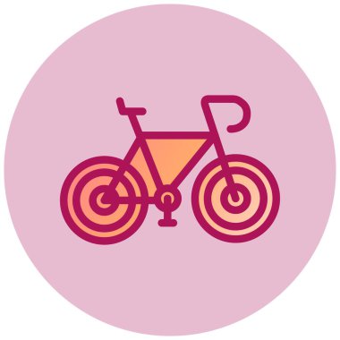 Bisiklet. Web simgesi basit illüstrasyon