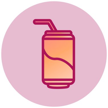 Gazoz. Web simgesi basit illüstrasyon