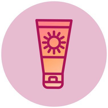 Güneş kremi. Web simgesi basit illüstrasyon