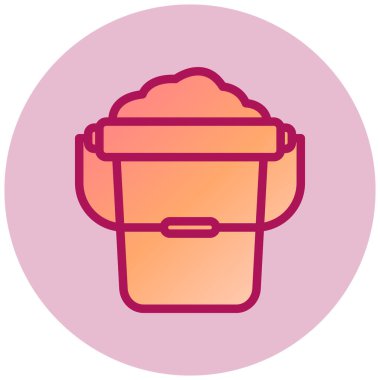 Kova. Web simgesi basit illüstrasyon