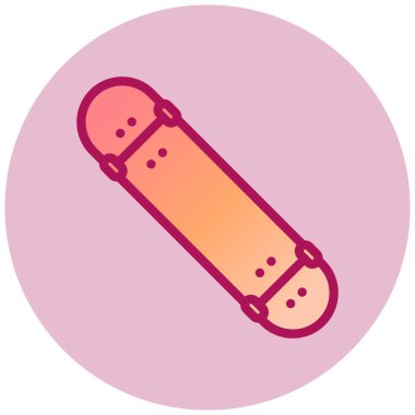 Kaykay. Web simgesi basit illüstrasyon