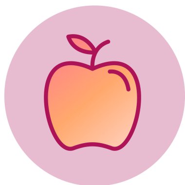 elma ikonu vektör illüstrasyonu