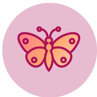 Kelebek simgesi vektör illüstrasyonu