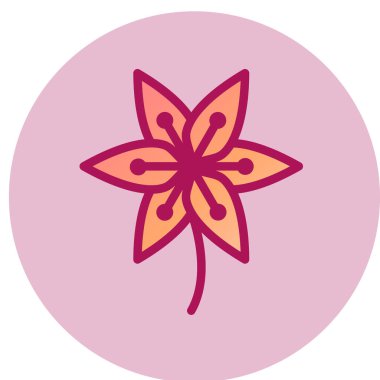 çiçek simgesi vektör illüstrasyonu