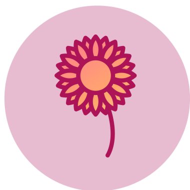 çiçek simgesi vektör illüstrasyonu