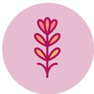 Tek çiçek simgesinin vektör illüstrasyonu