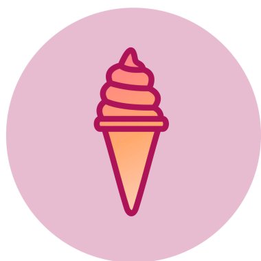 Dondurma ikonu. vektör illüstrasyonu