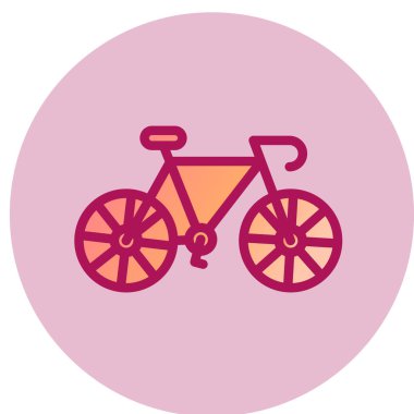 Bisiklet ikonu. vektör illüstrasyonu