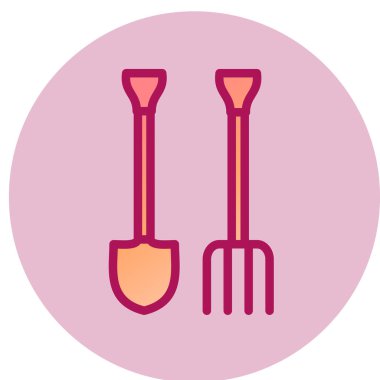 kürek simgesi vektör illüstrasyonu