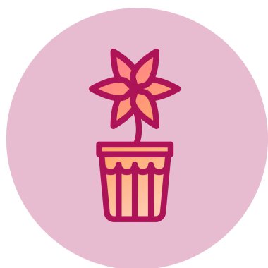 çiçek vektör simgesi modern illüstrasyon