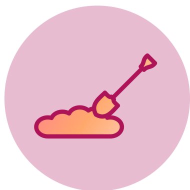 kürek simgesi vektör illüstrasyonu