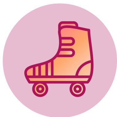 Paten ikonu. Web için kaykay vektör simgelerinin basit illüstrasyonu