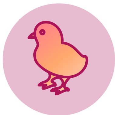 Şirin kuş simgesinin vektör çizimi