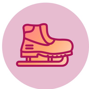 Buz pateni ikonu. vektör illüstrasyonu