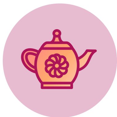 Çaydanlık ikonu. vektör illüstrasyonu