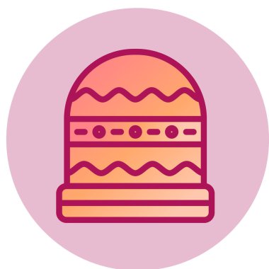 Kek ikonu. Web için fırın vektör simgelerinin düz çizimi