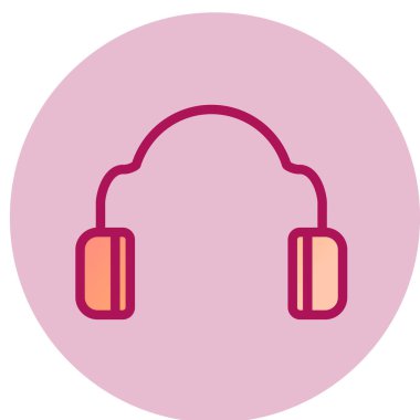 kulaklık simgesi vektör illüstrasyonu