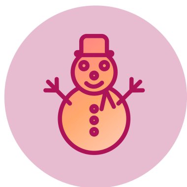 snowman icon. flat illustration of santa claus vector icons for web