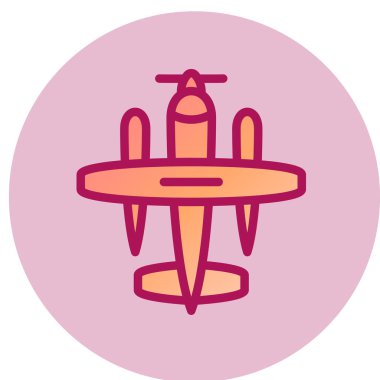 uçak ikonu vektör illüstrasyonu