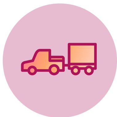 Beyaz arka planda izole edilmiş düz bir araba simgesi. vektör illüstrasyonu