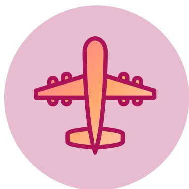 uçak ikonu vektör illüstrasyonu