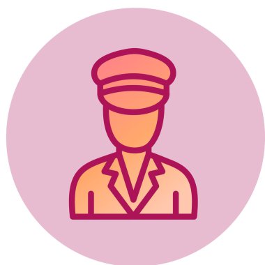 Çemberdeki bir adamın vektör çizimi