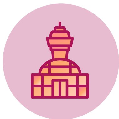 Modern yapı simgesinin vektör illüstrasyonu