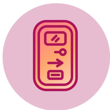 Modern b 'nin vektör çizimi cep telefonu simgesinden yoksun