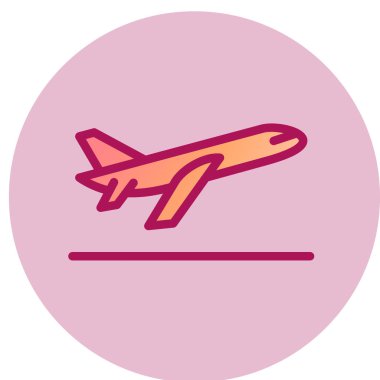 uçak ikonu vektör illüstrasyonu