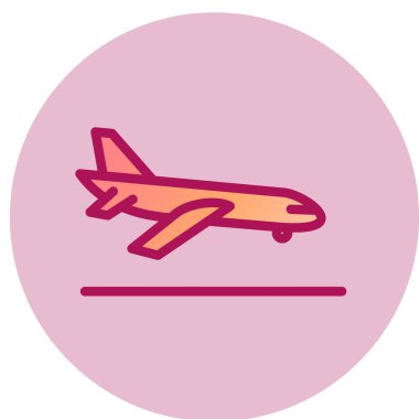 uçak ikonu vektör illüstrasyonu