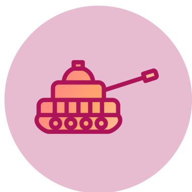 Askeri tank ikonu. vektör illüstrasyonu