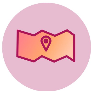 Harita işaretleyici simgesi. konum belirleyici sembol. düz vektör illüstrasyonu