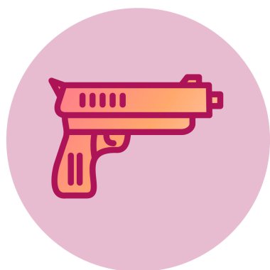 Modern b 'nin vektör illüstrasyonu silah ikonundan yoksun