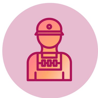 Kasklı bir adamın vektör çizimi