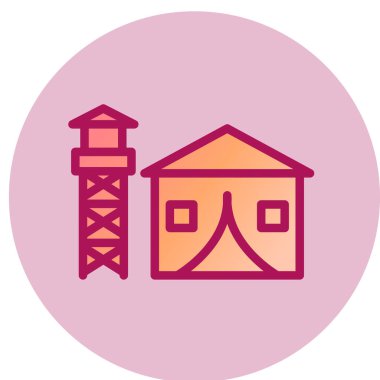 Modern yapı simgesinin vektör illüstrasyonu