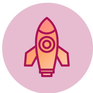 roket ikonu vektör illüstrasyonu