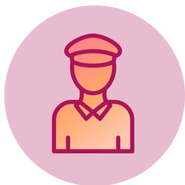 Çemberdeki bir adamın vektör çizimi