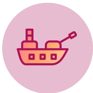 Gemi simgesi vektör illüstrasyonu