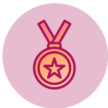 Madalya ikon vektör illüstrasyonu