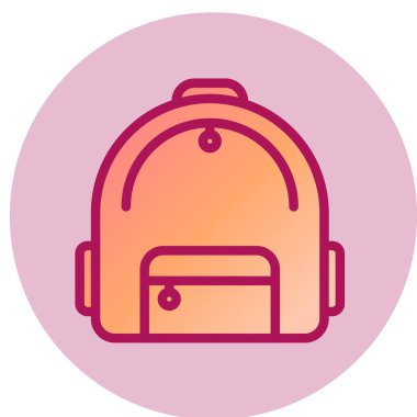 sırt çantası simgesi vektör illüstrasyonu