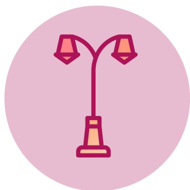 Moda Biçimli Lamba Simgesi İzole Arkaplan