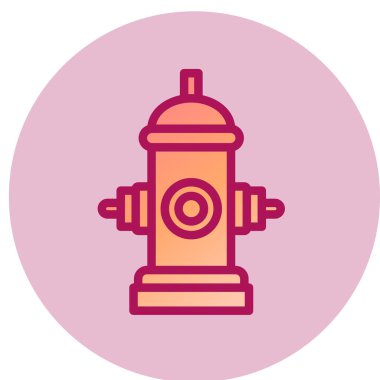 Yangın musluğu simgesi. Web için su borusu vektör simgelerinin basit illüstrasyonu