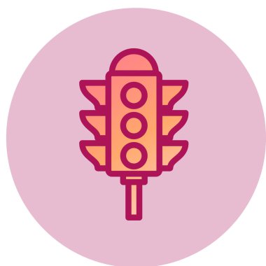 Trafik ışığı simgesi, vektör illüstrasyonu